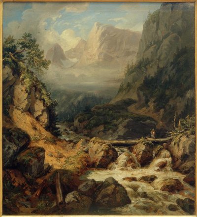 C.Morgenstern, Il torrente nel bosco presso Hallstatt da Carl Morgenstern